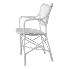 Krzesło do jadalni Eichholtz Colony with arm matte white