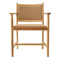 Krzesło Pivetti z podłokietnikiem drewno teakowe