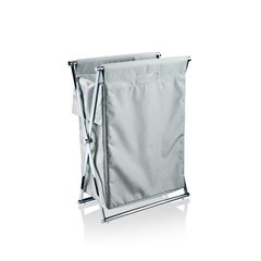 Kosz na pranie Decor Walther Chrom / trzcinowy szary