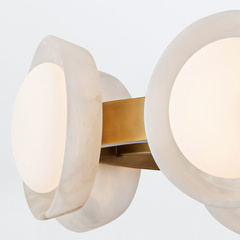 Żyrandol LED Alonso - Vintage mosiądz