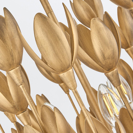 Lampa wisząca Flora - 3 źródła światła - Oksydowane złoto