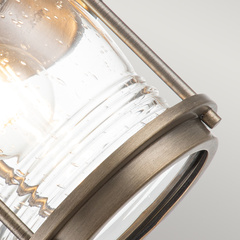 Mała latarnia naścienna Ashland Bay - 1 źródło światła - Oksydowany brąz