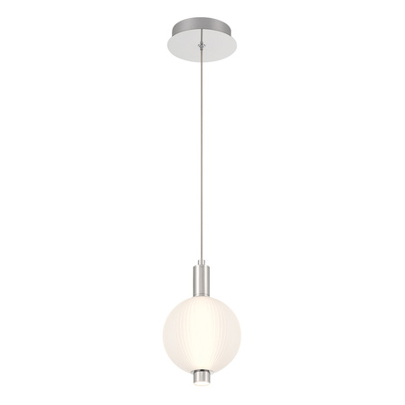 Mała lampa wisząca Palmas - 1 źródło światła - Polerowany nikiel