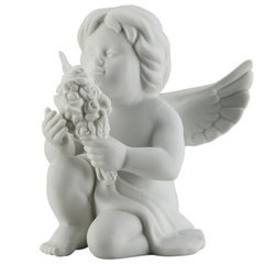 Anioł średni z kwiatami