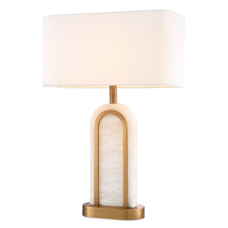 Lampa stołowa Eichholtz Palladio alabaster z abażurem