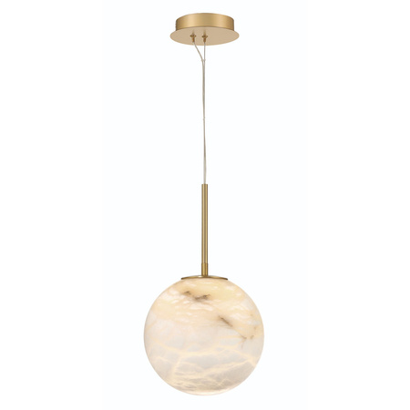 Średnia lampa wisząca Kepler - 1 źródło światła - Szczotkowane złoto