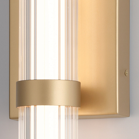 Średni kinkiet LED Fayton - Szczotkowane złoto