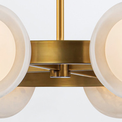 Żyrandol LED Alonso - Vintage mosiądz