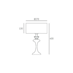 Lampa stołowa ABU DHABI T01413CH-WH