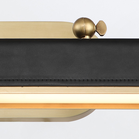 Średnia obrazówka LED Valise Picture - Vintage mosiądz, skóra smokingowa