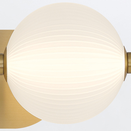 Kinkiet Palmas - 2 źródła światła - Szczotkowane złoto