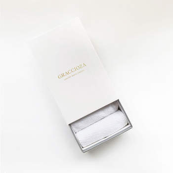 Zestaw 5 Ręczników Graccioza Bee Waffle 30x30 cm White