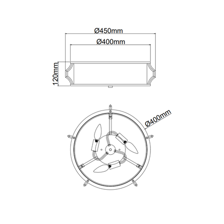 Plafon Pirelo Cromo Orlicki Design