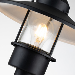 Latarnia stojąca Klampenborg - 1 źródło światła - Czarna