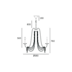 Lampa wisząca MADRID P05165CP