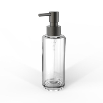 Dozownik mydła Decor Walther szkło transparentne szkło / pompka Ciemna Metal mat