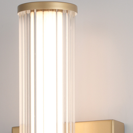 Mały kinkiet LED Fayton - Szczotkowane złoto