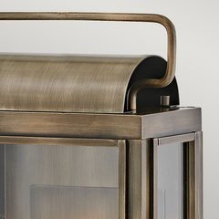 Średnia latarnia naścienna Sag Harbor - 2 źródła światła - Czarne