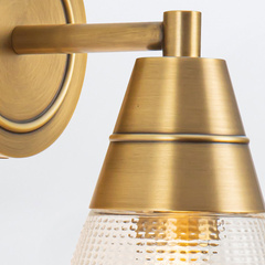 Kinkiet Willard - 1 źródło światła - Vintage mosiądz