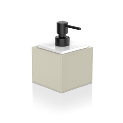 Dozownik mydła Decor Walther sztuczna skóra piaskowa z porcelany Biały z pompką Czarny