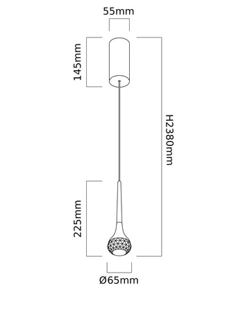 Lampa wisząca Crima Cromo