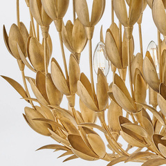 Lampa wyspowa Flora - 10 źródeł światła - Oksydowane złoto