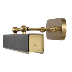 Duża obrazówka LED Valise Picture - Vintage mosiądz, skóra smokingowa