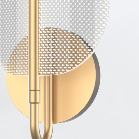 Kinkiet LED Floriana - Naturalny mosiądz