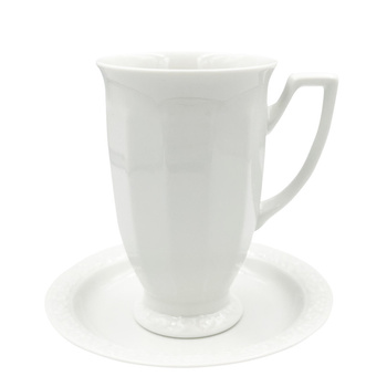 Kubek duży z podstawkiem Biała Maria