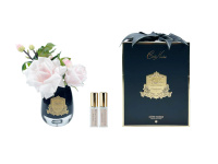 Cote Noire Kwiaty pachnące herbaciane róże French Pink w czarnym szkle