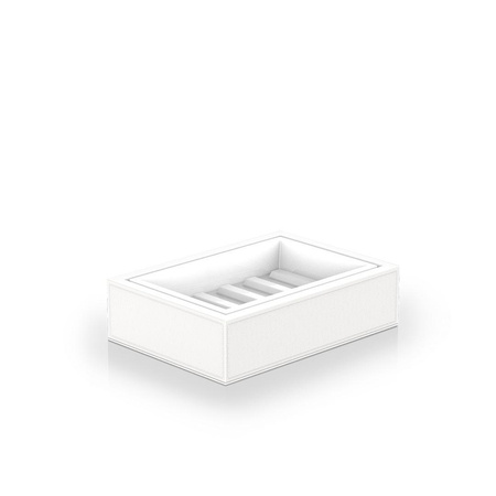Mydelniczka Decor Walther Sztuczna skóra biała / Biała porcelana