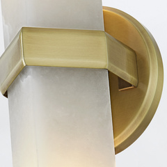 Kinkiet Valencia - 2 źródła światła - Vintage mosiądz