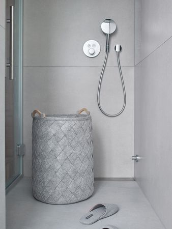 KOSZ NA PRANIE AMY SZARY - 40 x 60 CM - AQUANOVA - MY HONEY HOME