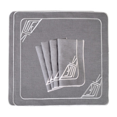 HAFTOWANE SERWETKI INFINITY - 6 SZT. - 38.5 x 38.5 CM - ROSEBERRY HOME - MY HONEY HOME