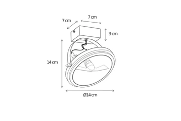 Lampa kierunkowa Authentage Centonze na kwadratowej podstawie