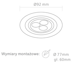 Oprawa wpuszczanaPio LED Alluminio