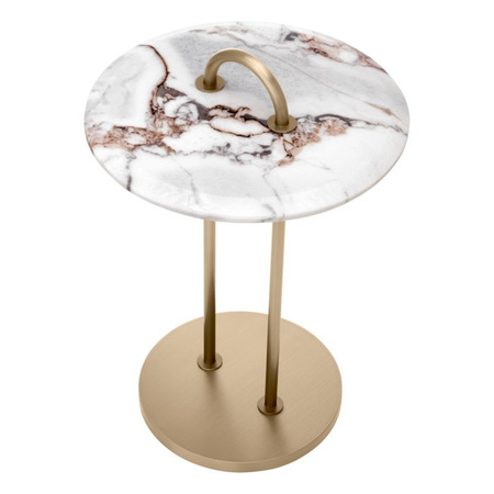 Stolik boczny Eichholtz Zappa z jasnego marmuru