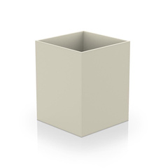 Kosz na papier (kwadratowy) Decor Walther Sztuczna skóra piaskowa