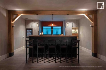 Lampa wisząca Authentage Filou na zamontowanej podstawie