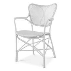 Krzesło do jadalni Eichholtz Colony with arm matte white