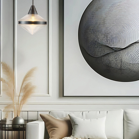 Lampa wisząca Willard - 1 źródło światła - Miejski brąz