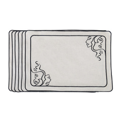 HAFTOWANE PODKŁADKI VENUS - 6 SZT. - 48.5 x 35 CM - ROSEBERRY HOME - MY HONEY HOME