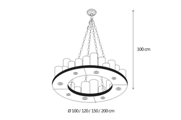 Lampa wisząca Authentage Bellefeu château zwykła