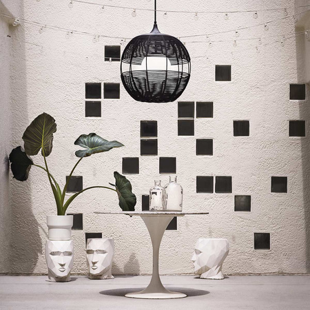 Średnia lampa wisząca Maddox - 1 źródło światła - Czarny