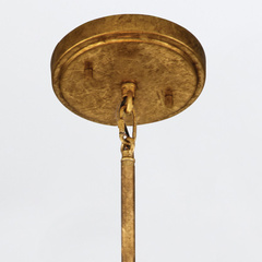 Lampa wisząca Sawgrass - 3 źródła światła - Płatkowe złoto