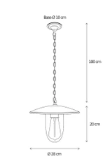Lampa wisząca Authentage Elébase na łańcuchu
