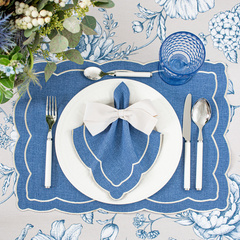 HAFTOWANE PODKŁADKI BLUE ONDE - 6 SZT. - 47 x 34 CM - ROSEBERRY HOME - MY HONEY HOME