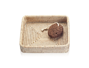 Taca Decor Walther kwadratowy Rattan jasny