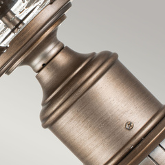 Mała latarnia naścienna Halleron - 2 źródła światła - Oksydowany brąz