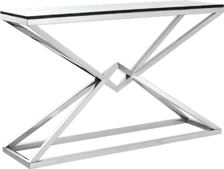 KONSOLA GRAND - SREBRNA - 120 x 40 x 80 CM - MY HONEY HOME